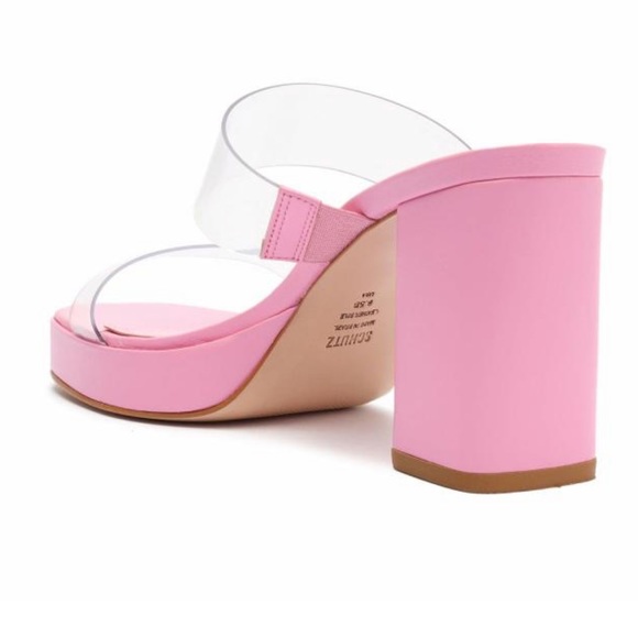 Ariella Platform Vinyl Sandal – SCHUTZ Club Rose | Mules Size 8 (F) - Picture 3 of 6